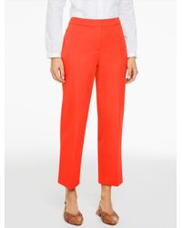 Talbots - Straight Ankle Cotton Bi-stretch Pants - Lyst