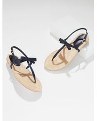 Talbots - Irina Bow Nappa Espadrille Sandals - Lyst