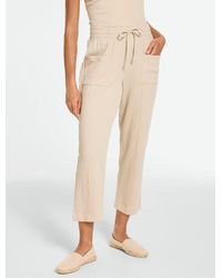 Talbots - Crinkle Gauze Straight Leg Pants - Lyst