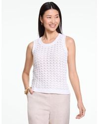 Talbots - Scallop Trim Pointelle Shell Sweater - Lyst