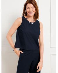 Talbots - Fresh Poplin Button Back Shell Sweater - Lyst