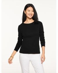 Talbots - Long Sleeve Crewneck T-shirt - Lyst