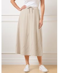 Talbots - Lightweight Woven Stretch Midi Skirt - Lyst