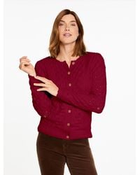 Talbots - Scallop Crewneck Cardigan Sweater - Lyst