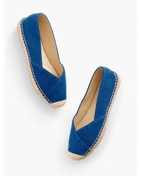 Talbots - Izzy Asymmetric Suede Espadrille Flats - Lyst