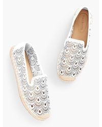 Talbots - Izzy Perforated Scallop Espadrille Flats - Lyst