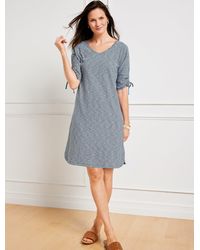 Talbots - Ruched Sleeve Shift Dress - Lyst