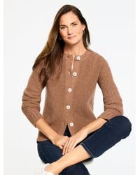 Talbots - Shaker Stitch Crewneck Cardigan Sweater - Lyst