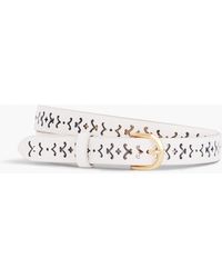 Talbots - Perforated Pebble Leather Belt - Lyst