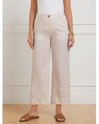 Talbots - Straight Ankle Washed Linen Pants - Lyst