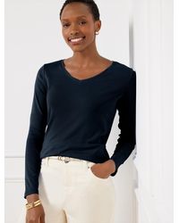 Talbots - Pima V-neck T-shirt - Lyst