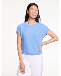 Talbots - Extended Shoulder Crewneck Sweater - Lyst