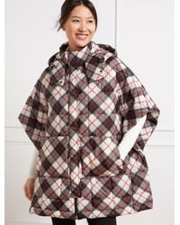 Talbots - Hooded Quilted Poncho - Lyst