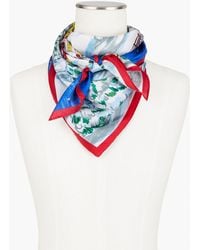 Talbots - Winterscape Silk Square Scarf - Lyst