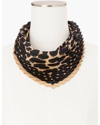Talbots - Dots & Animal Pleated Silk Square Scarf - Lyst