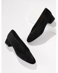 Talbots - Winona Suede Block Heel Pumps - Lyst