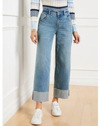Talbots - Straight Ankle Cuff Jeans - Lyst