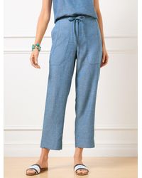Talbots - Straight Crop Drawstring Pants - Lyst