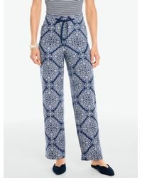 Talbots - Twill Straight Leg Pants - Lyst