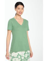 Talbots - Supersoft Jersey Short Sleeve V-neck T-shirt - Lyst