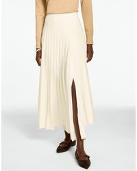 Talbots - Crepe Pleated Maxi Skirt - Lyst
