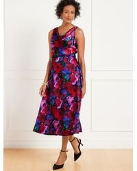 Talbots - Satin Cowl-neck Dress - Lyst