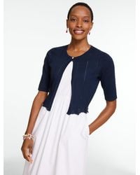 Talbots - Scalloped Pointelle Shrug - Lyst