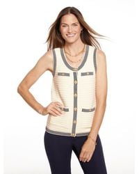 Talbots - Plaited Trim Sweater Vest - Lyst