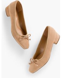 Talbots - Vanessa Suede Block Heel Pumps - Lyst