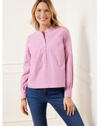 Talbots - Ruffle Neck Top - Lyst