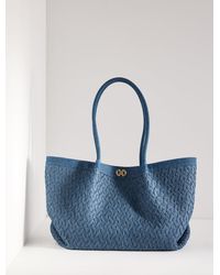 Talbots - Katharine Woven Denim Tote - Lyst