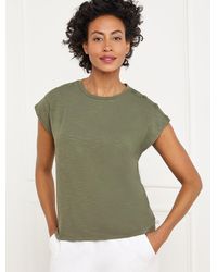 Talbots - Button Shoulder Cap Sleeve T-shirt - Lyst
