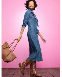 Talbots - Denim Midi Shirtdress - Lyst