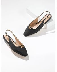 Talbots - Whitley Shimmer Raffia Slingback Flats - Lyst