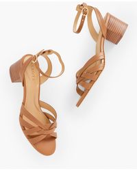 Talbots - Mimi Vachetta Leather Ankle Strap Sandals - Lyst