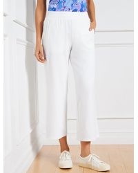 Talbots - Modal French Terry Wide Crop Pants - Lyst