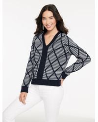 Talbots - Diamond Cable V-neck Pullover Sweater - Lyst