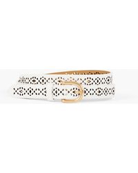 Talbots - Perforated Leather Belt - Lyst