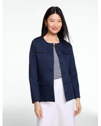 Talbots - Twill Collarless Jacket - Lyst