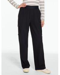 Talbots - Woven Wide Leg Cargo Pants - Lyst