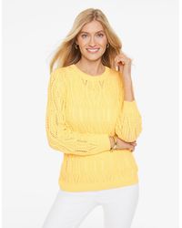 Talbots - Open Stitch Crewneck Sweater - Lyst