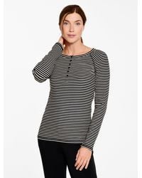 Talbots - Ribbed Henley T-shirt - Lyst