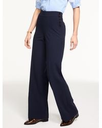 Talbots - Greenwich Tailored Stretch Wide Leg Pants - Lyst