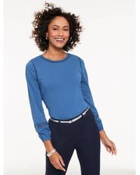 Talbots - Modern Romance Lace Trim Top - Lyst