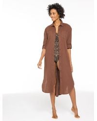 Aqua Club - Gauze Long Shirt Cover-up - Lyst
