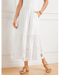 Talbots - Embroidered Fit & Flare Skirt - Lyst