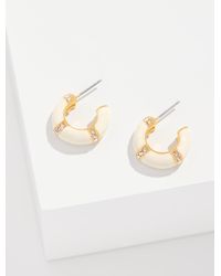 Talbots - Banded Enamel Hoop Earrings - Lyst