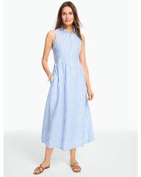 Talbots - Linen Sleeveless Shirtdress - Lyst