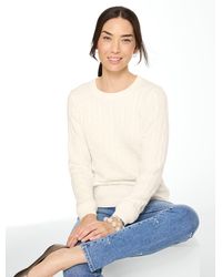 Talbots - Soft Cable Knit Crewneck Sweater - Lyst