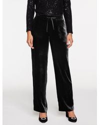 Talbots - Straight Leg Velvet Pull-on Pants - Lyst